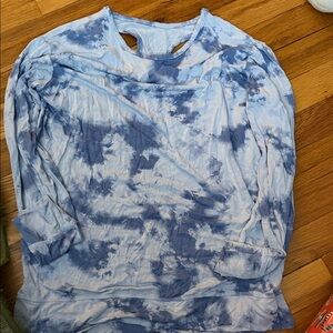Blue Tie-Dye Top